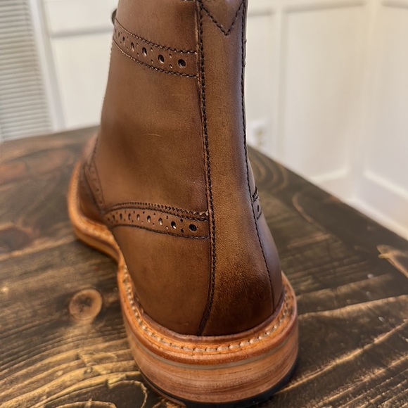 Tan Goodyear Welted Wingtip Brogue Country Boots - Arthur Knight/Chapman & Moore - Picture 3 of 4